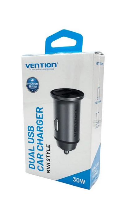 Зарядное устройство автомобильное Vention Two-Port USB A+A 30/30 Car Charger Gray Mini Style Aluminium Alloy Type (FFEH0) (FFEH0) Зарядное устройство автомобильное Vention Two-Port USB A+A 30/30 Car Charger Gray Mini Style Aluminium Alloy Type (FFEH0) (FFEH0)