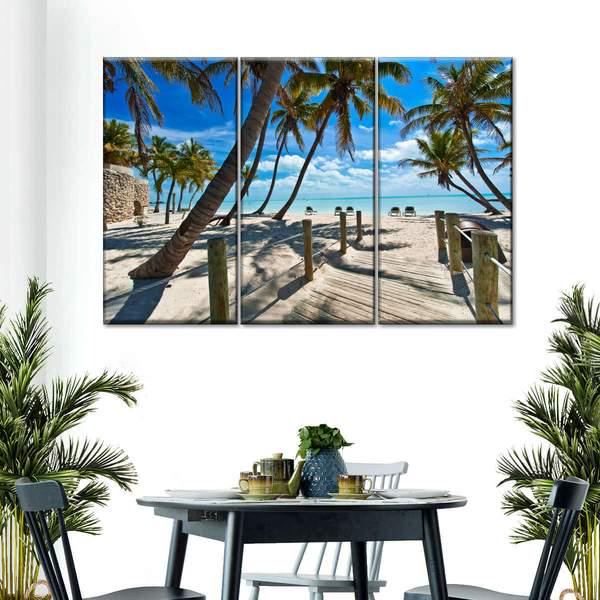 Модульная картина KIL Art Пальмовый рай из трех частей 78x48 см (M3_M_40)