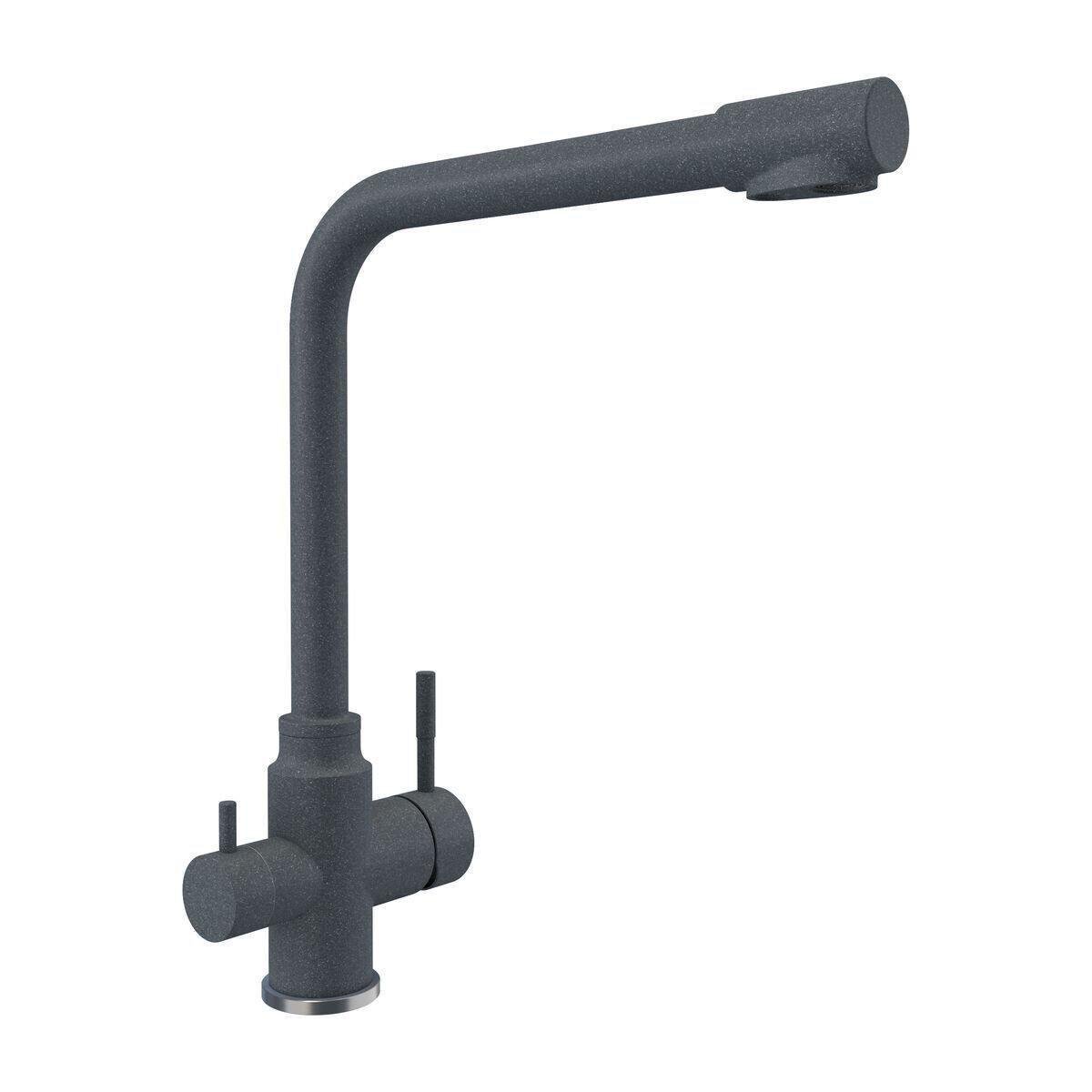 Смеситель для кухни под фильтр Platinum KT 8201/8626 двухрычажный Серый муссон (PLTM-SP000033046)