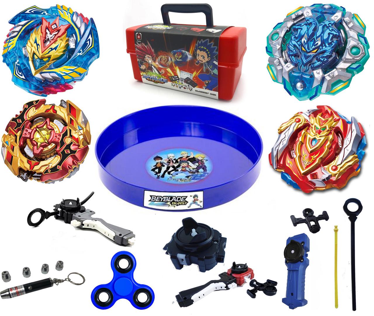 Набор Бейблейд SB 10в1 Арена/4 Бейблейд/4 Пусковика/Бокс для хранения (30014)