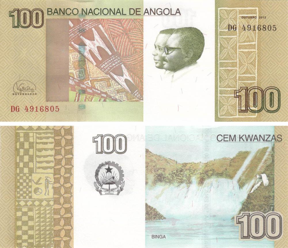 Колекційна банкнота Ангола 100 кванза 2012 UNC P153 (Б09274)