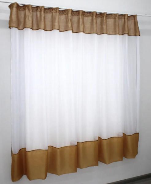 Занавеска на кухню с ламбрекеном 270х170 см Коричневый/Белый (00к 59-664) - фото 3 Занавеска на кухню с ламбрекеном 270х170 см Коричневый/Белый (00к 59-664) - фото 3