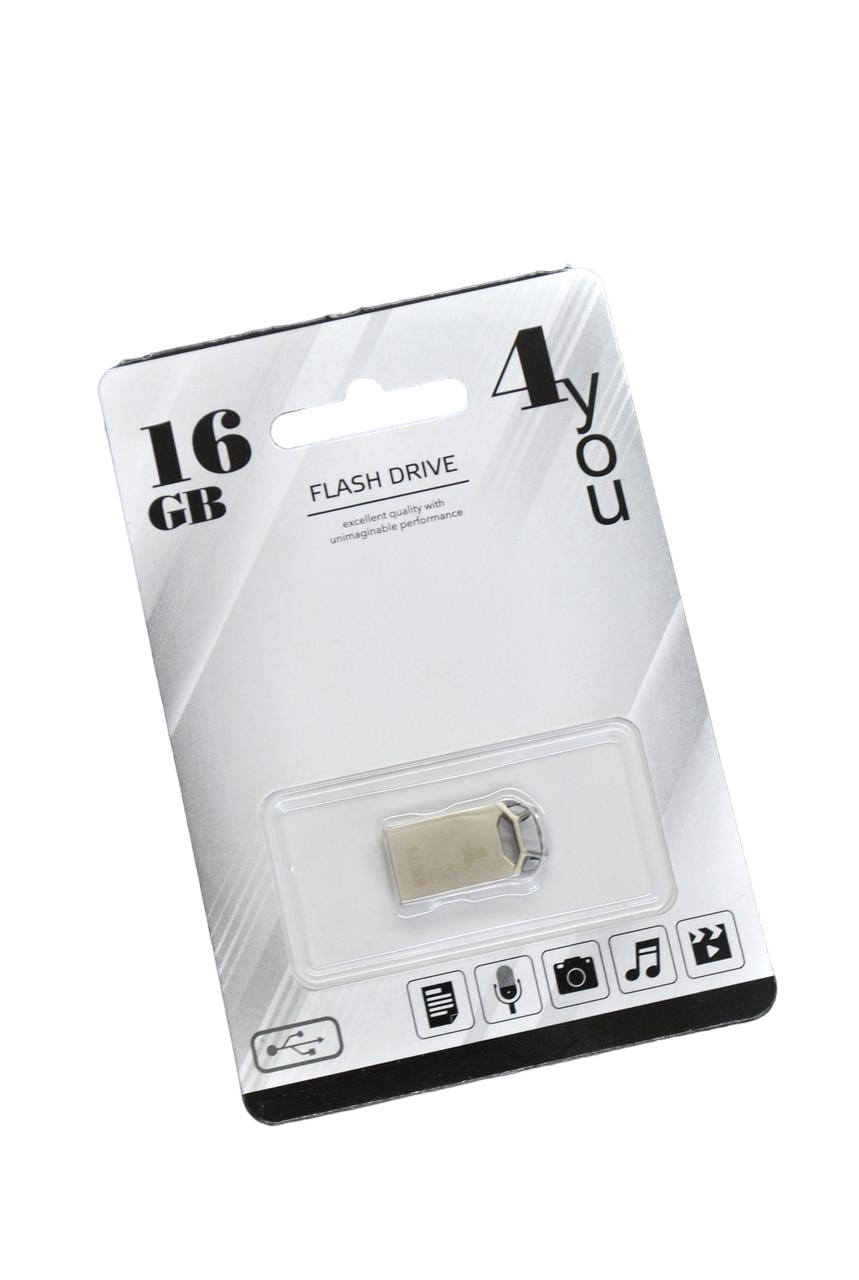 Флеш-накопитель USB 4you 16 Gb 107 metal series (1473792393) - фото 1