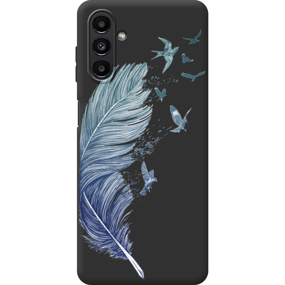 Чехол BoxFace Samsung Galaxy A13 (A136) Feather Черный силикон (44113-cc38-44166)