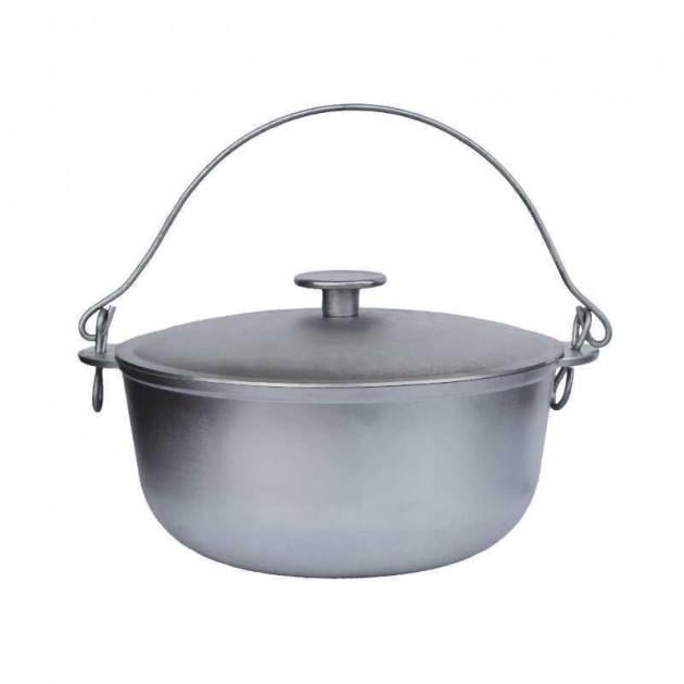 Казан походный Биол с дужкой и крышкой 12 л Серый (K1200T)