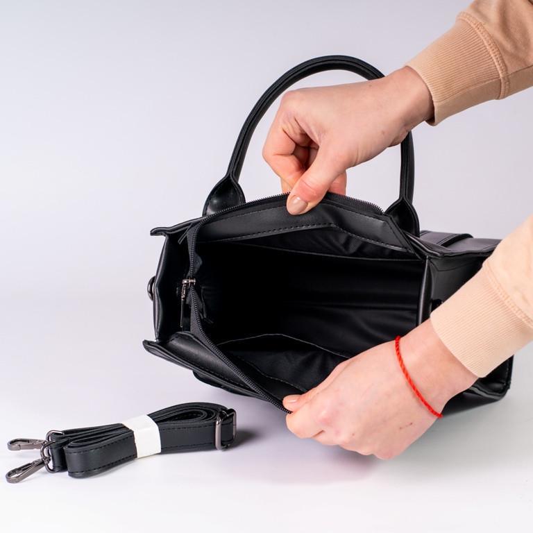 Сумка женская маленькая классическая XENIA № 05-24 Черный - фото 4