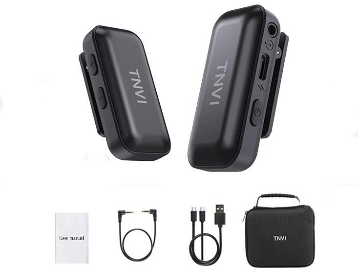 Петличный микрофон и ресивер TNVI для камеры смартфона USB Type-C (20598)
