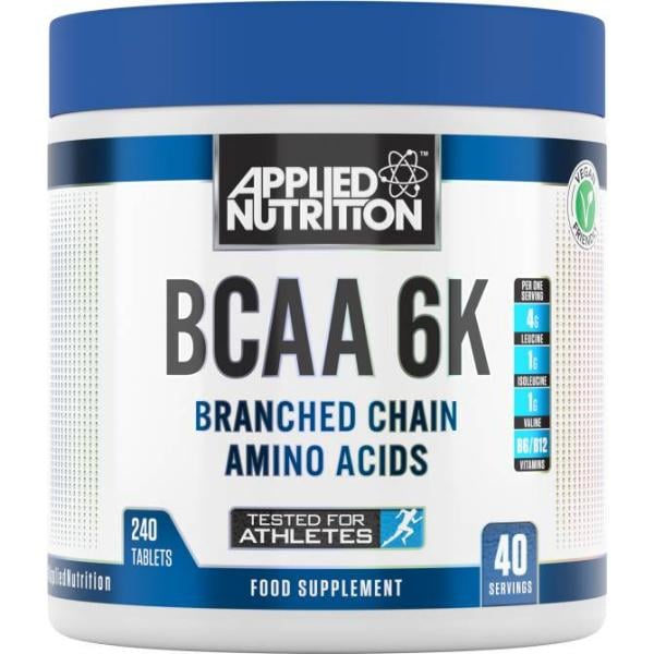 Аминокислота BCAA для спорта Applied Nutrition BCAA 6K 240 таблеток (000021749) Аминокислота BCAA для спорта Applied Nutrition BCAA 6K 240 таблеток (000021749)