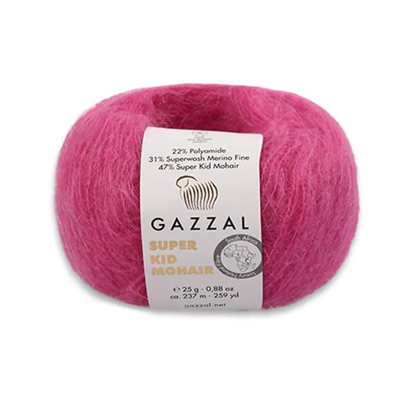 Пряжа Gazzal Super Kid Mohair 64421 Красный