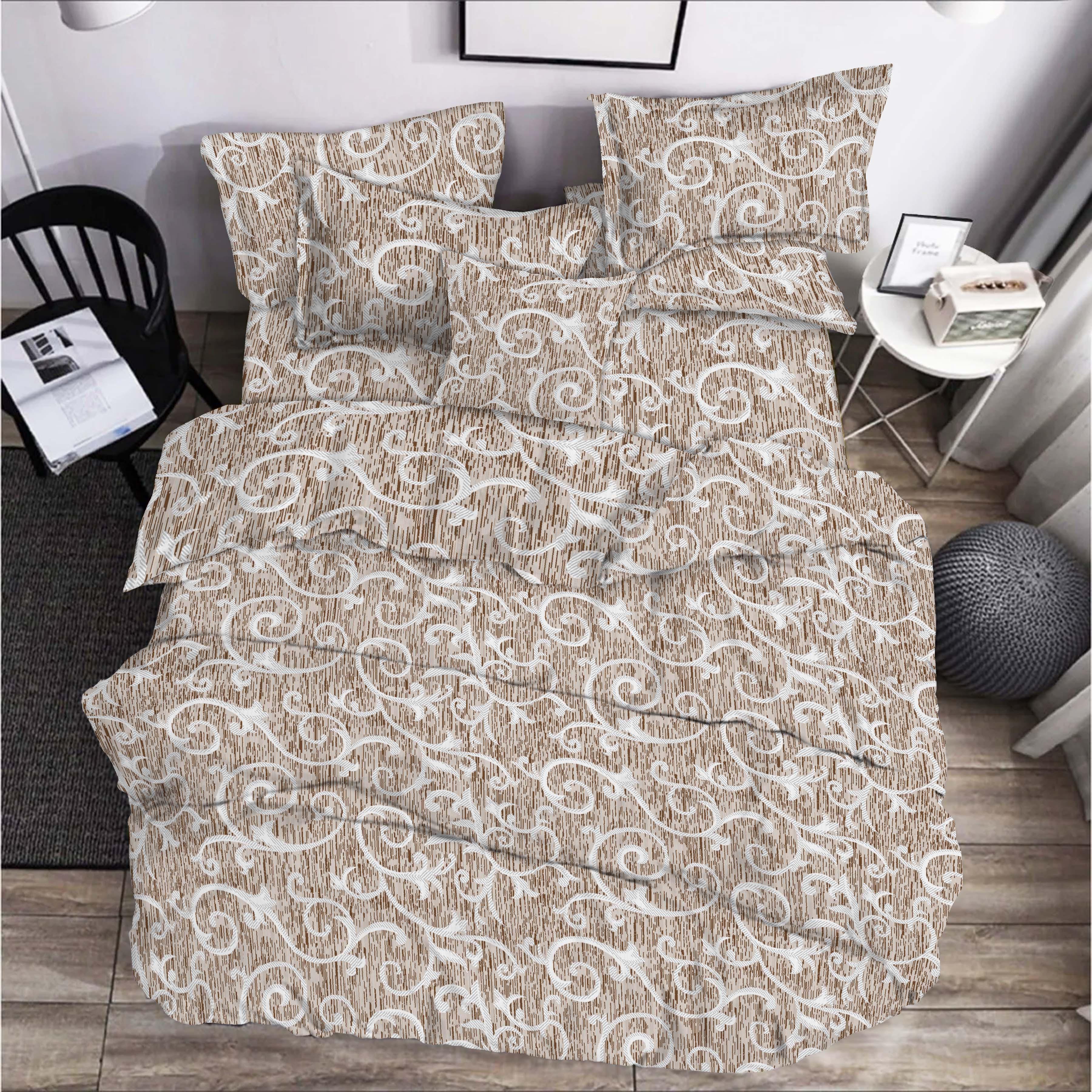 Комплект постельного белья полуторный Zastelli Y20111 Вензель бязь 145х210 см Коричневый (20572)