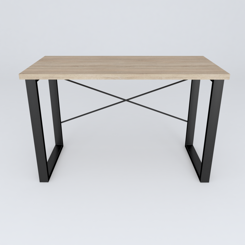 Письмовий стіл Ferrum-decor Drayv метал/ДСП 32 мм Чорний/Дуб Сонома (FRD-103362) - фото 2