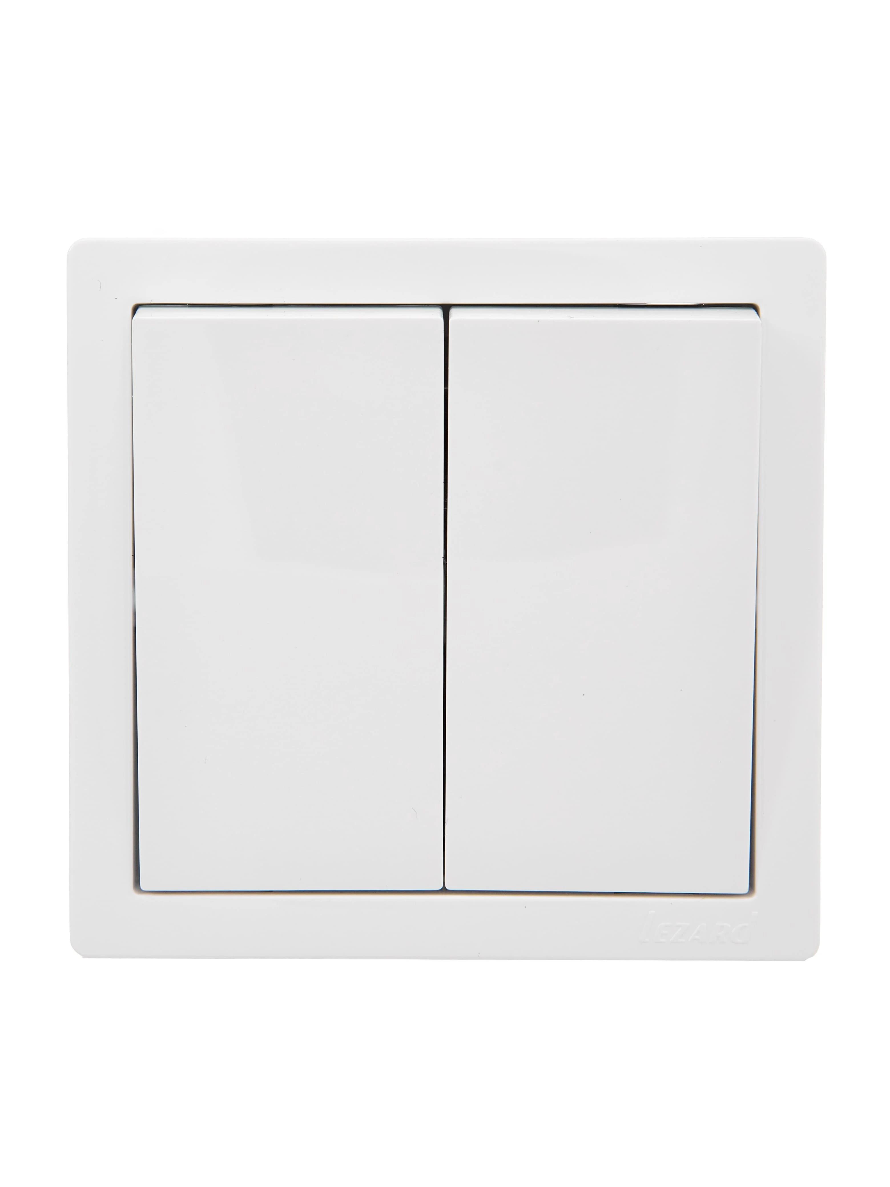 Выключатель двухклавишный Lezard LETO Белый (752-0200-101)