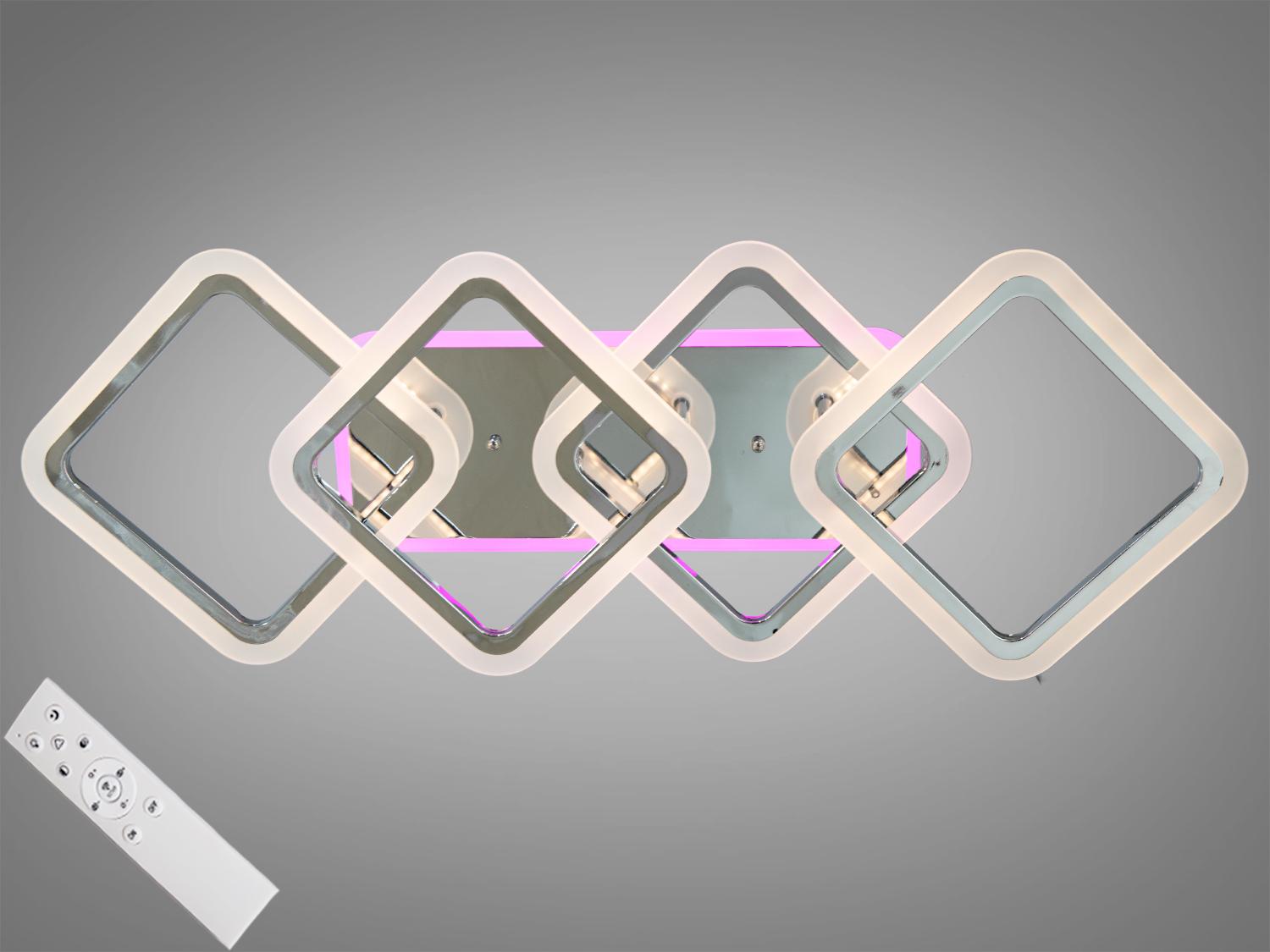 Люстра светодиодная 100 Вт Хром (MX2400/2+2LC HR 3col dim)