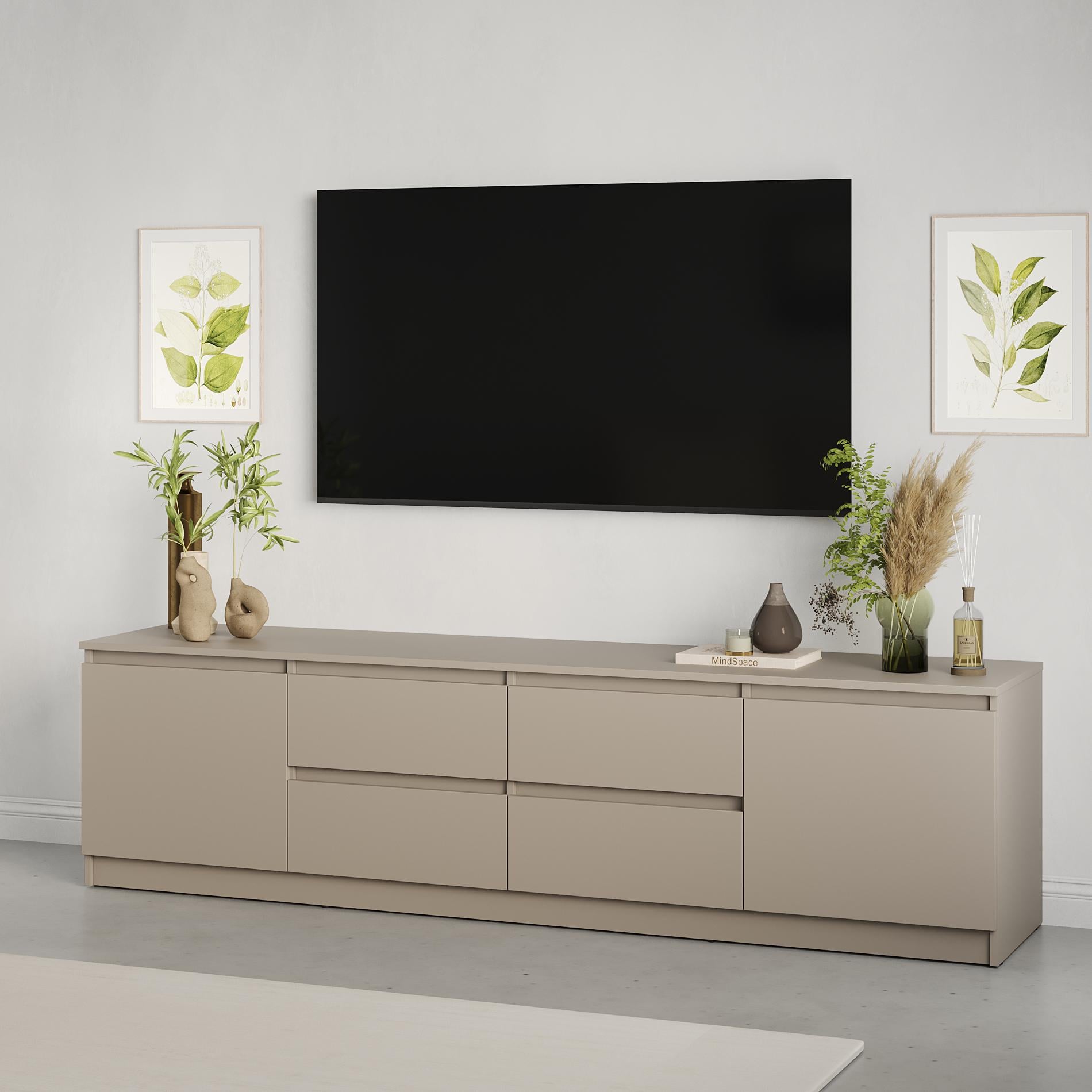 Тумба под телевизор MebelStar Нео 4Ш2Д 200x43x53 см Кашемир (MBS-1012)