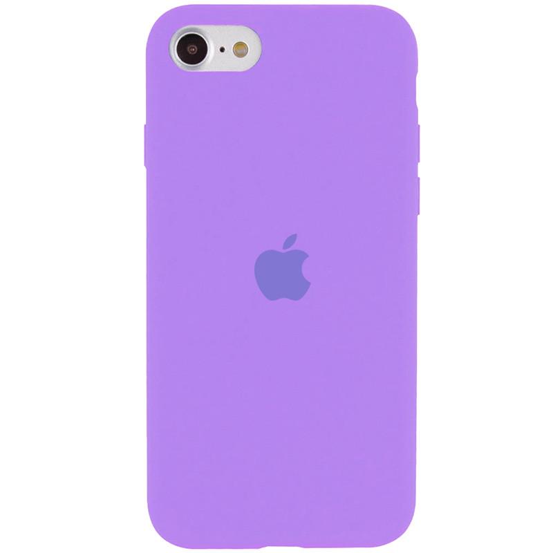 Противоударный чехол Silicone Case Full Protective AA для Apple iPhone SE 2020 Сиреневый/Dasheen