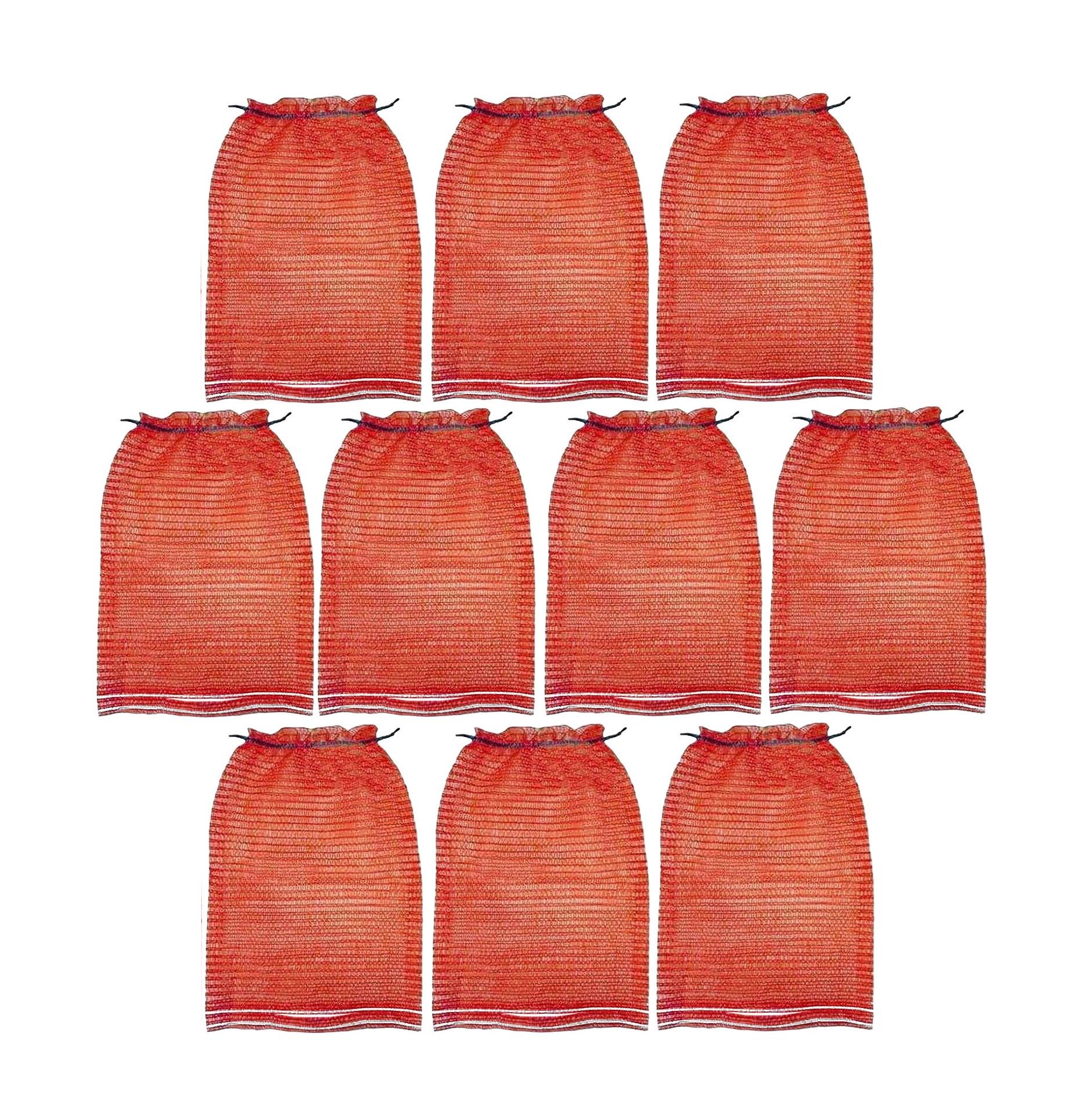 Сітка-мішок овочева на зав'язках 10 шт. 50х80 см на 40 кг Червоний (BP-2241)