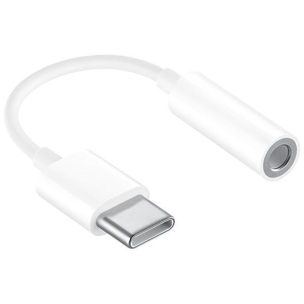 Перехідник Type-C на аудіо-кабель USB-C адаптер для навушників AUX Alitek Classic 3,5 мм White