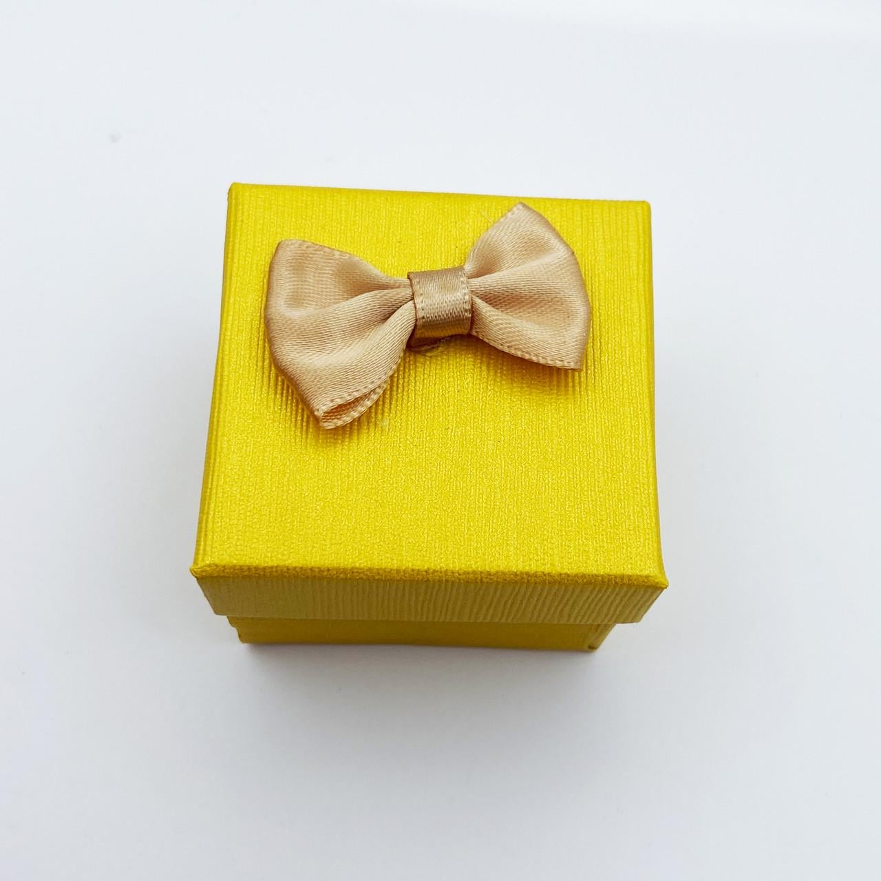 Коробочка для украшений под кольцо/кулон или серьги квадратная Золотистый (2035042809)