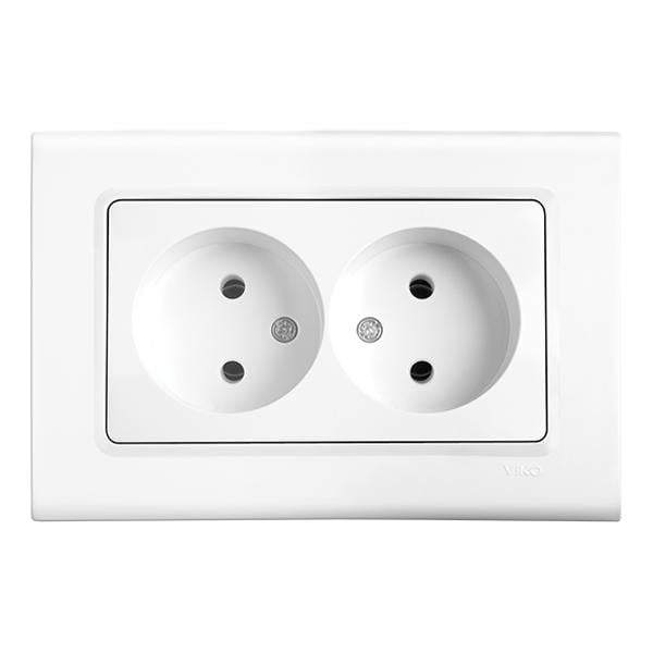 Розетка подвійна VIKO Linnera Білий (29719441) Розетка подвійна VIKO Linnera Білий (29719441)