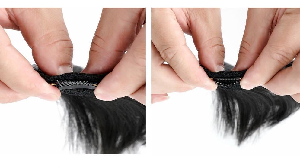 Искусственные волосы прядь с челкой на шпильках Коричнево-черный (29862394) - фото 5 Искусственные волосы прядь с челкой на шпильках Коричнево-черный (29862394) - фото 5