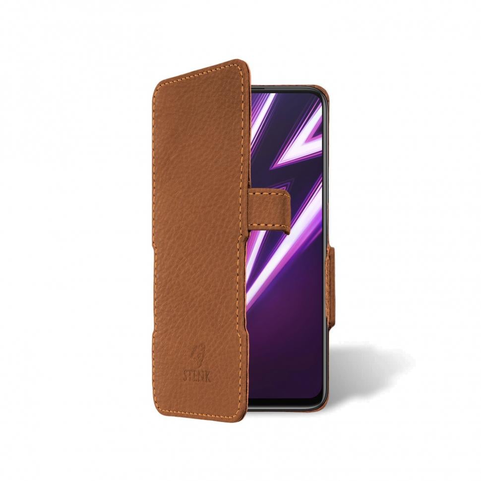 Чехол книжка Stenk Prime для Realme 6 Pro Коричневый (65435)