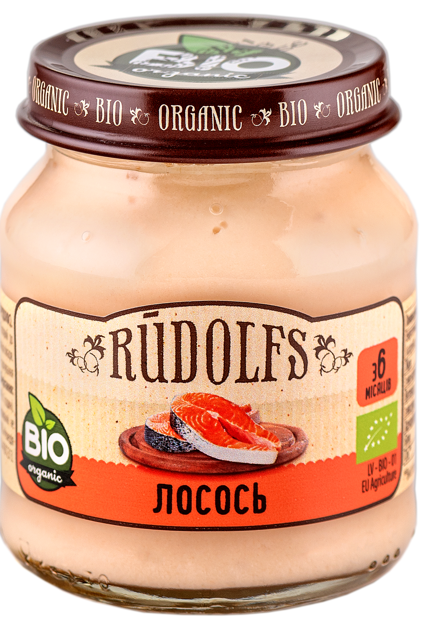 Пюре Rudolfs Лосось органическое от 6 месяцев 115 г