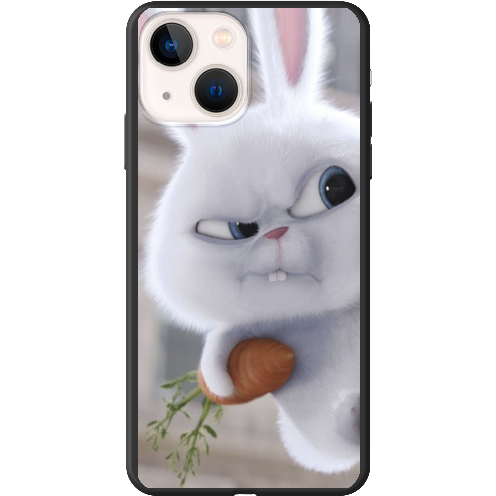 Чехол BoxFace iPhone 13 Rabbit Snowball Черный силикон (43370-up1116-43446)