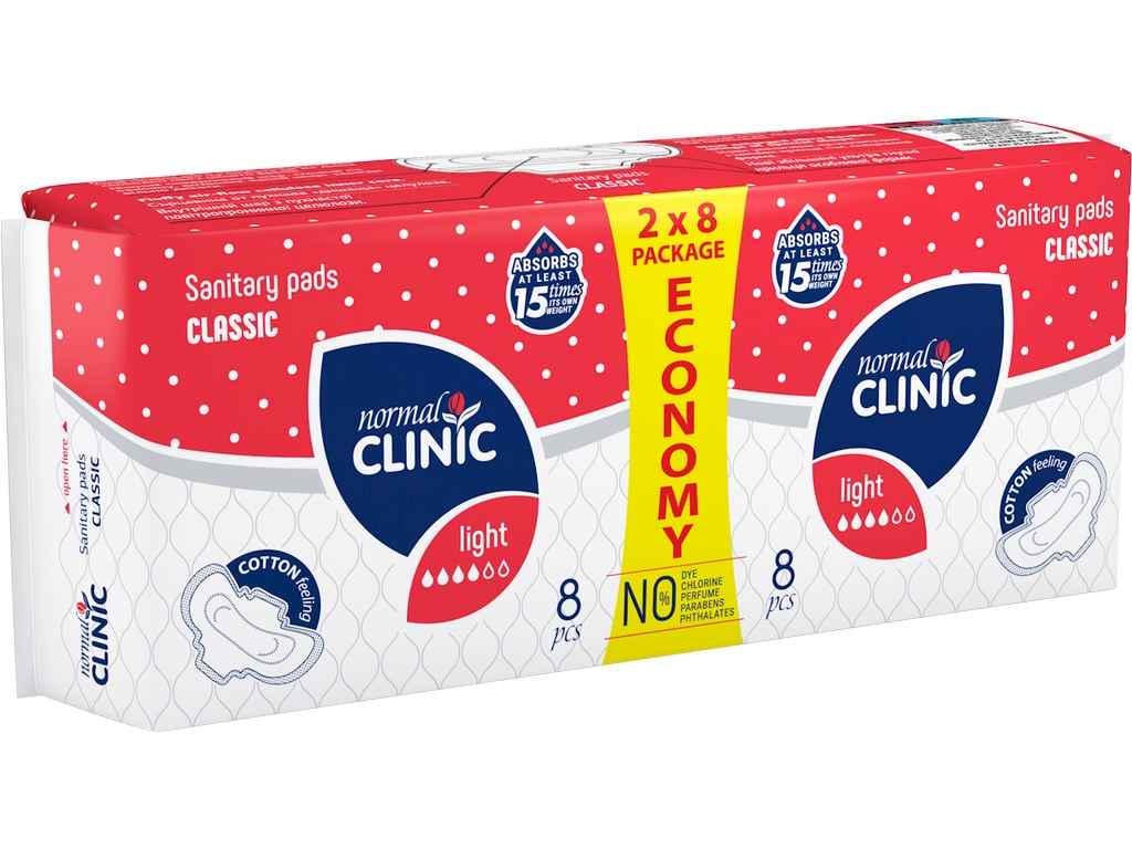 Прокладки гигиенические Normal Clinic Classic cotton feeling 4 к. 16 шт. (986542)