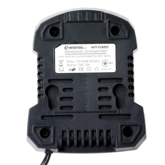 Зарядное устройство Intertool WT-0320 Li-Ion 12V для дрели-шуруповерта WT-0321 (19560560) - фото 3