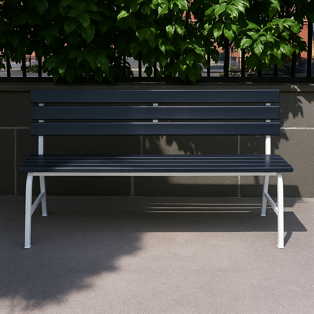 Лавка пластикова ТОБІ ШО для дачі/саду та парку 1504х822х707 мм Графітово-Білий - фото 4 Лавка пластикова ТОБІ ШО для дачі/саду та парку 1504х822х707 мм Графітово-Білий - фото 4