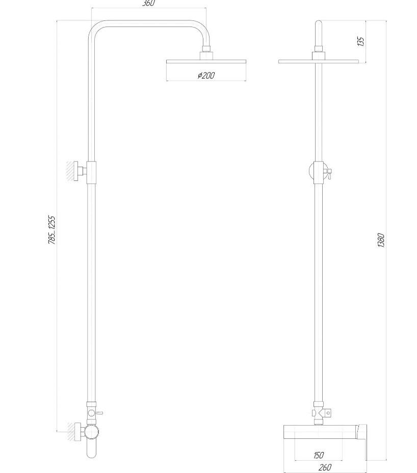 Душова система Globus Lux LAZER D080270N (2184927186) - фото 4