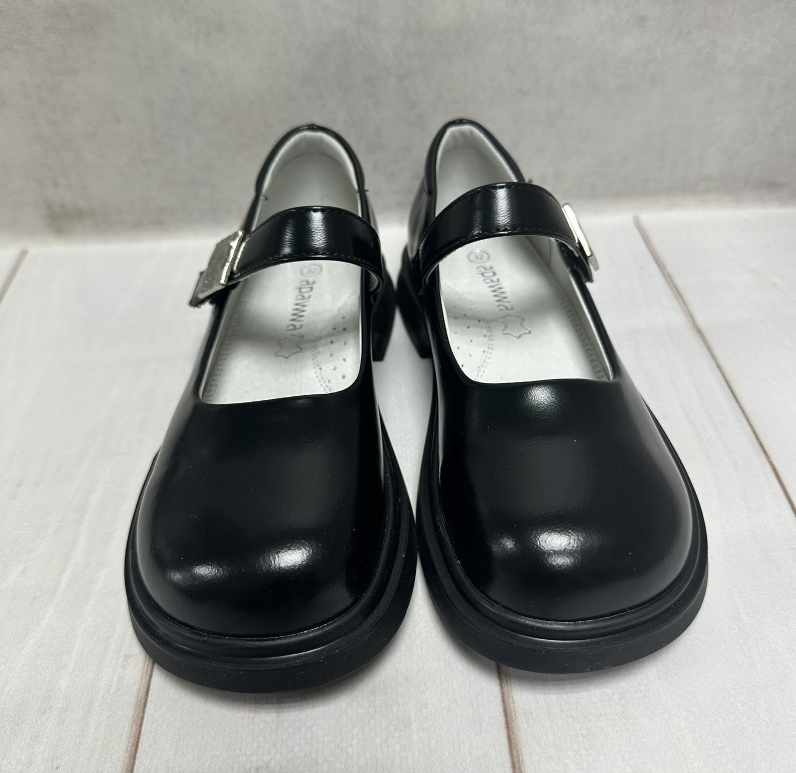 Туфлі шкіряні дитячі Apawwa для дівчинки р. 37 23 см Чорний - фото 3 Туфлі шкіряні дитячі Apawwa для дівчинки р. 37 23 см Чорний - фото 3