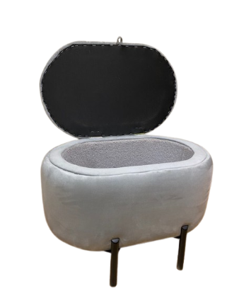 Пуф-банкетка Atlanta з верхом який відчиняється Сірий (28079071) - фото 3