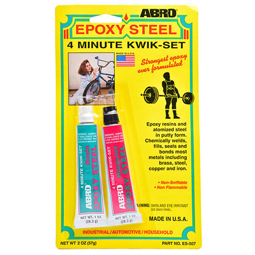 Клей 4-хвилинний для металу ABRO ES-507 Epoxy Steel 57 г