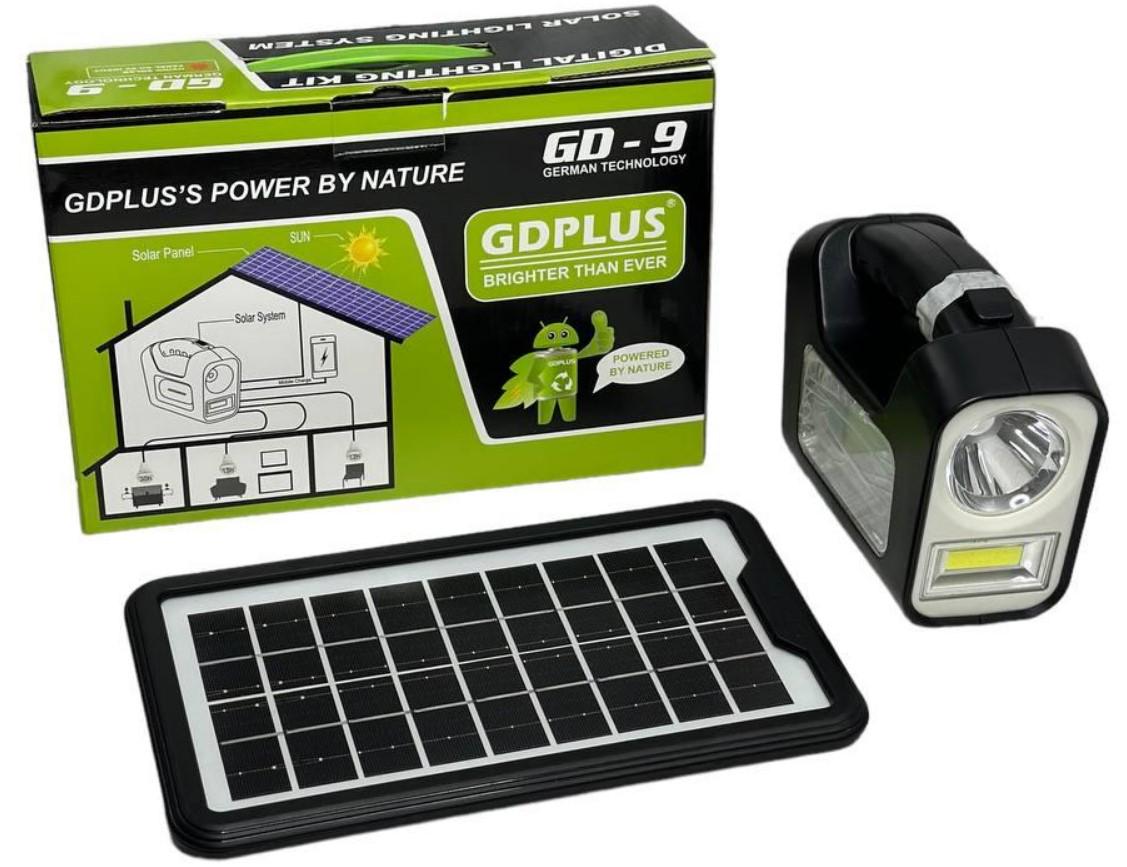 Сонячна станція GDPLUS GD-9 з вбудованим акумулятором/ліхтарем і додатковою лампою 4500 мАг (1988504710) - фото 5