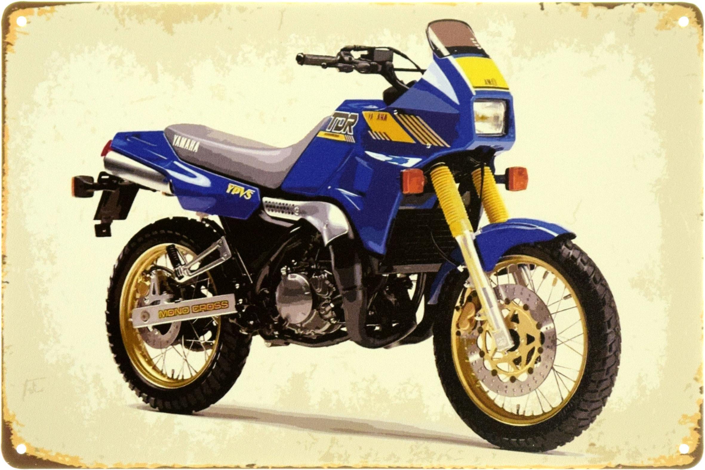 Табличка металлическая "Yamaha TDR 250" 20x30 см (ms-104081)