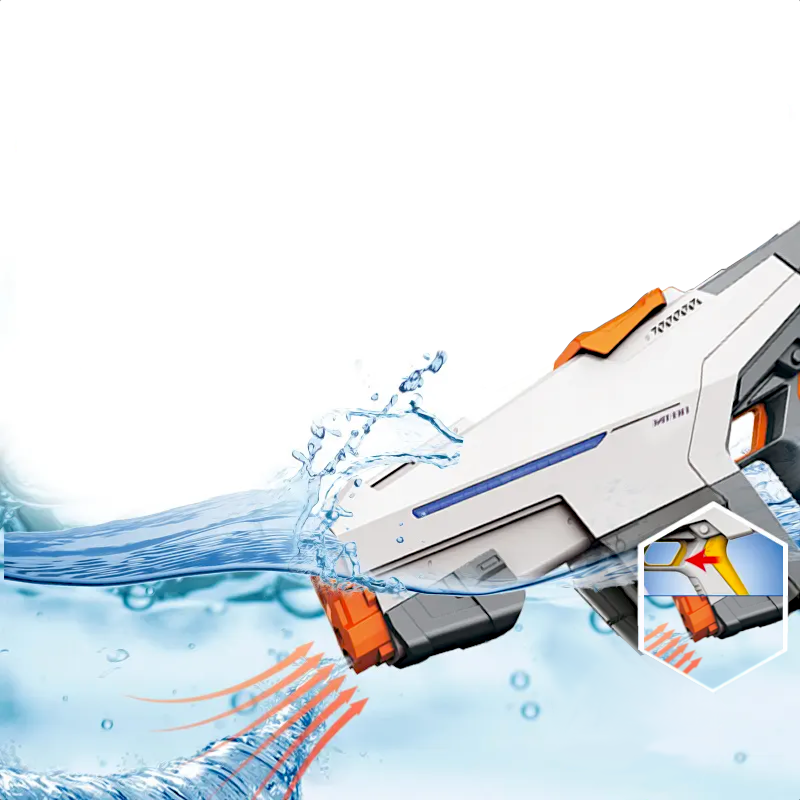 Водний бластер Combat Water Gun 2в1 з резервуаром для води 610 мл Білий (2267348669) - фото 4