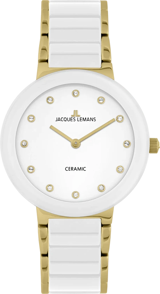 Наручные часы женские Jacques Lemans Monaco 42-7L со стальным корпусом WR 100 м и белым циферблатом Наручные часы женские Jacques Lemans Monaco 42-7L со стальным корпусом WR 100 м и белым циферблатом