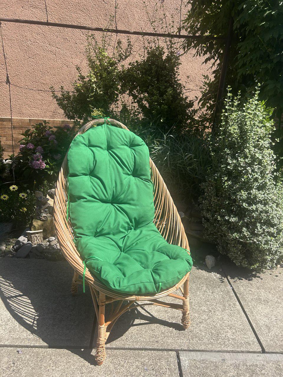 Кресло плетеное из лозы с подушкой ручная работа Сімейний Затишок Коричневый - фото 3 Кресло плетеное из лозы с подушкой ручная работа Сімейний Затишок Коричневый - фото 3