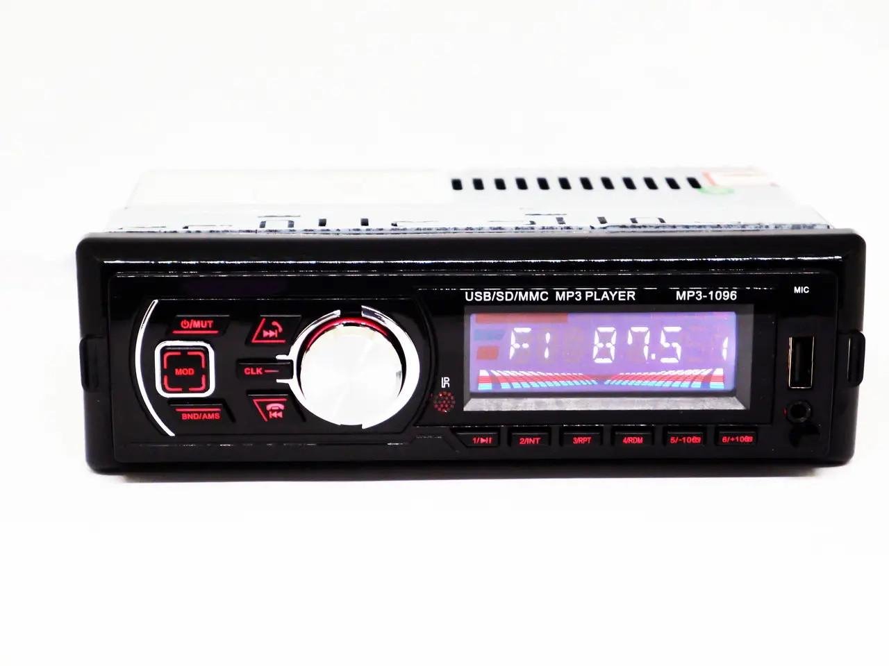 Автомагнітола 1DIN MP3 1096 BT ISO знімна панель Bluetooth/USB/SD/AUX/пульт (7337) Автомагнітола 1DIN MP3 1096 BT ISO знімна панель Bluetooth/USB/SD/AUX/пульт (7337)