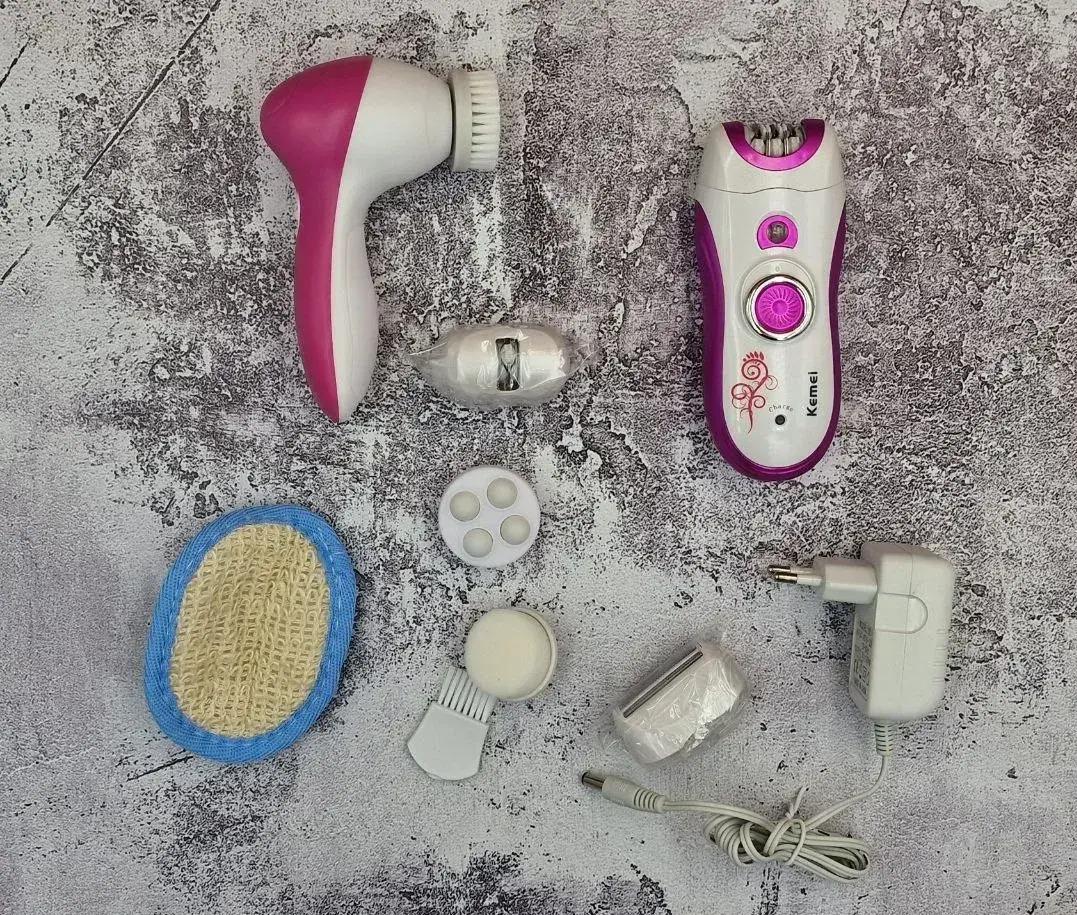 Эпилятор пинцетный женский Kemei KM-3066 6в1 аккумуляторный Белый (775474ОД) - фото 6 Эпилятор пинцетный женский Kemei KM-3066 6в1 аккумуляторный Белый (775474ОД) - фото 6