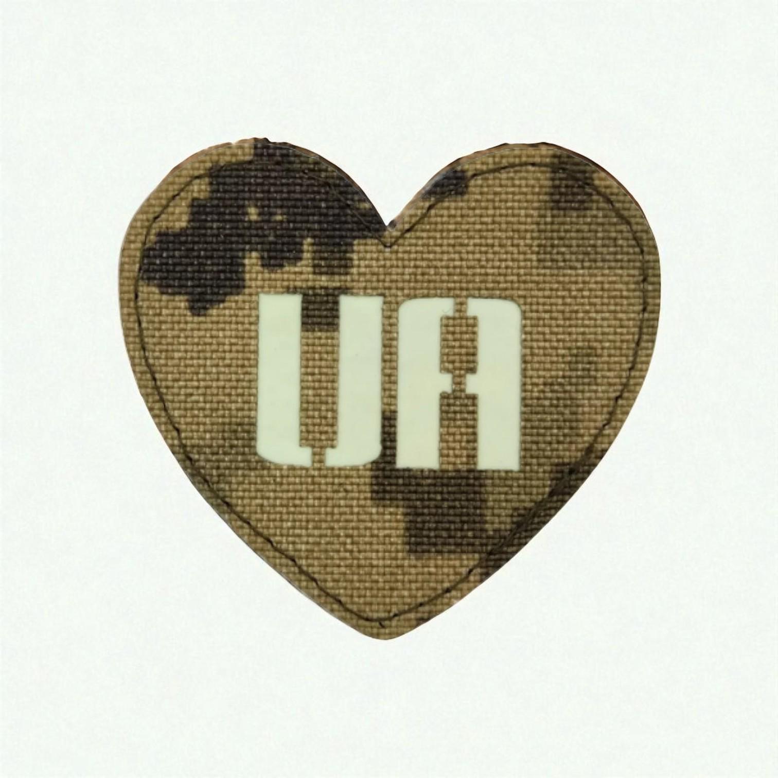 Шеврон Laser Cut Сердце UA