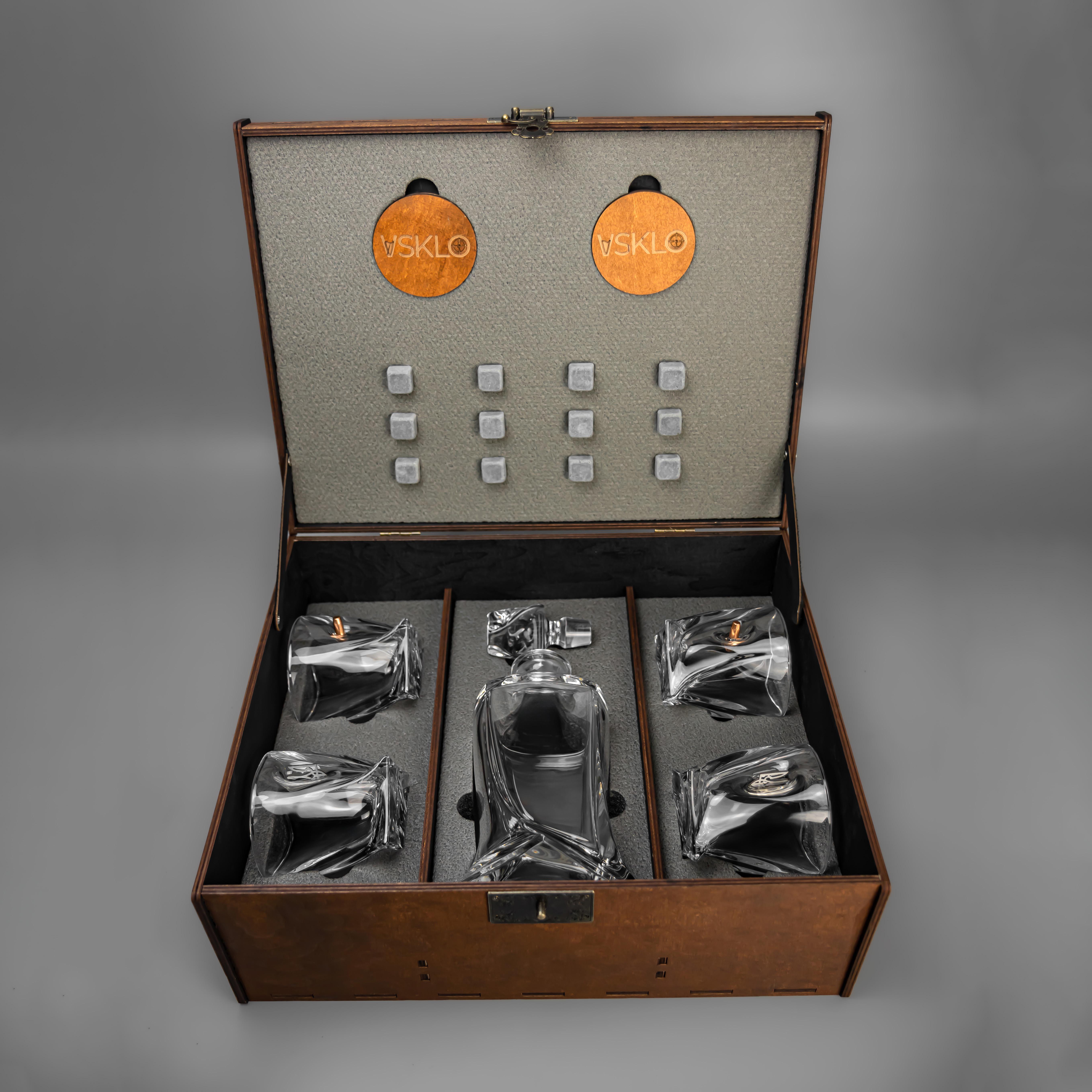 Набор хрустальных стаканов LEO 6 Пуля с гербом (25892904)