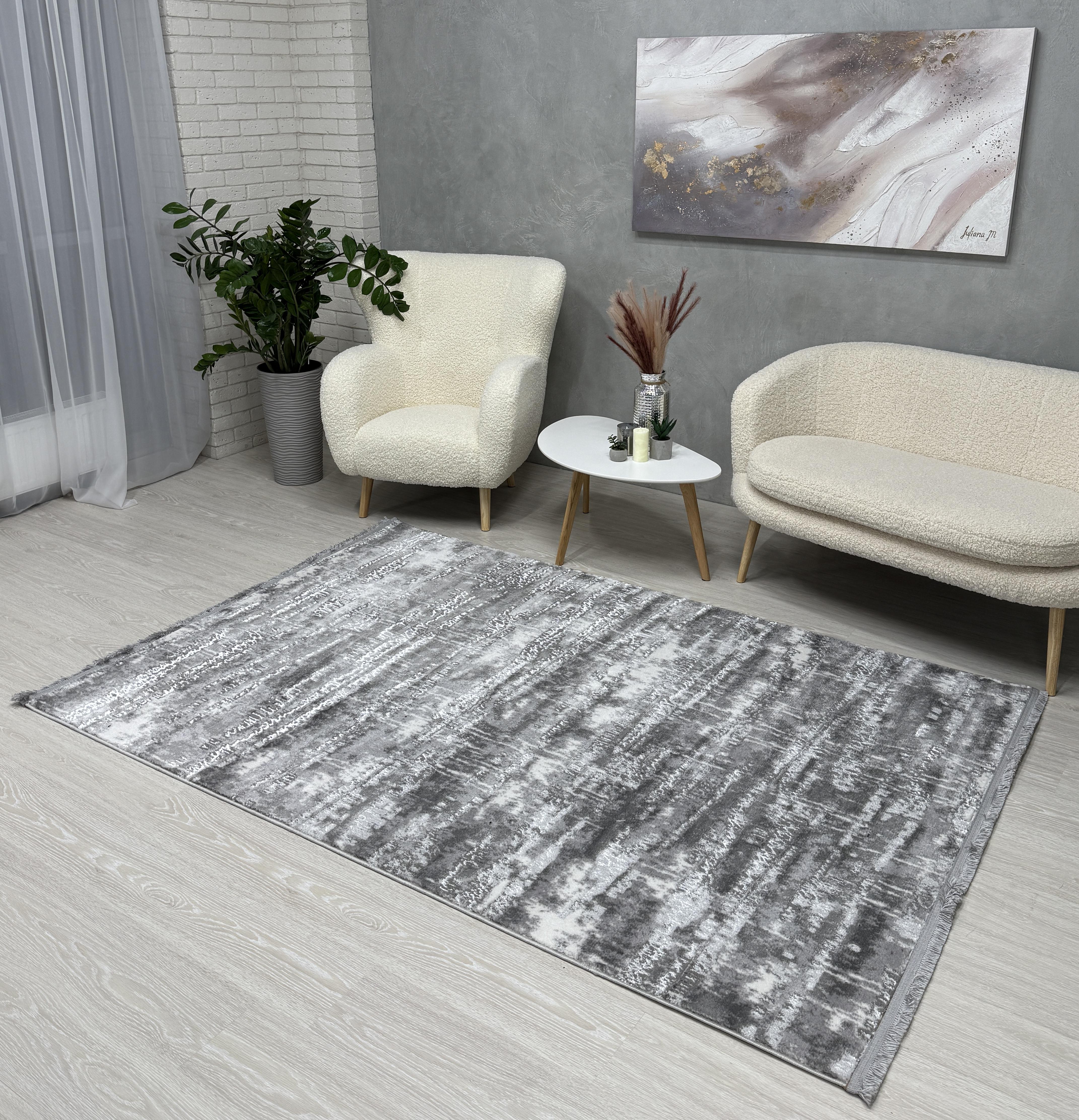 Килим Mars з невисоким ворсом 200x300 см Сірий (2701BKG/AG9)