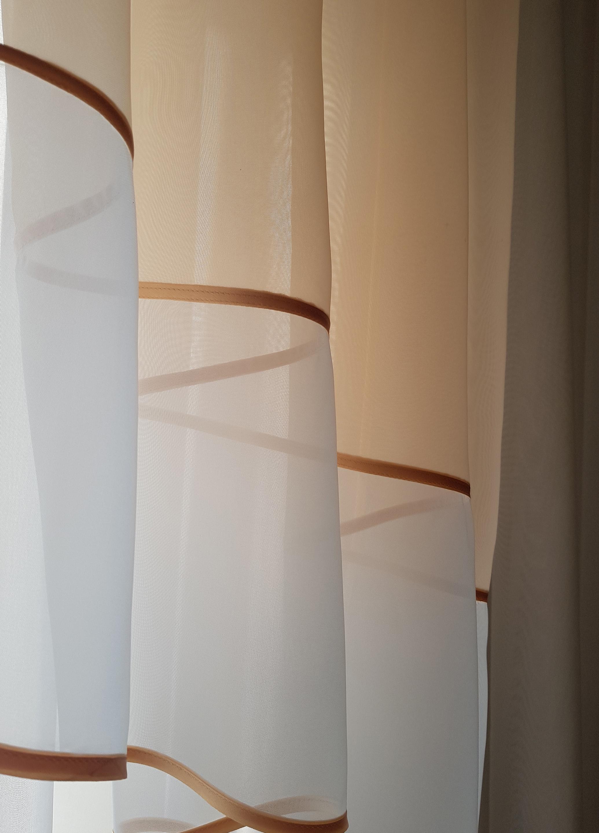 Ламбрекен Firanka Ассиметрия карниз 300 см Песочный с молочным (60_2_3м) - фото 2 Ламбрекен Firanka Ассиметрия карниз 300 см Песочный с молочным (60_2_3м) - фото 2