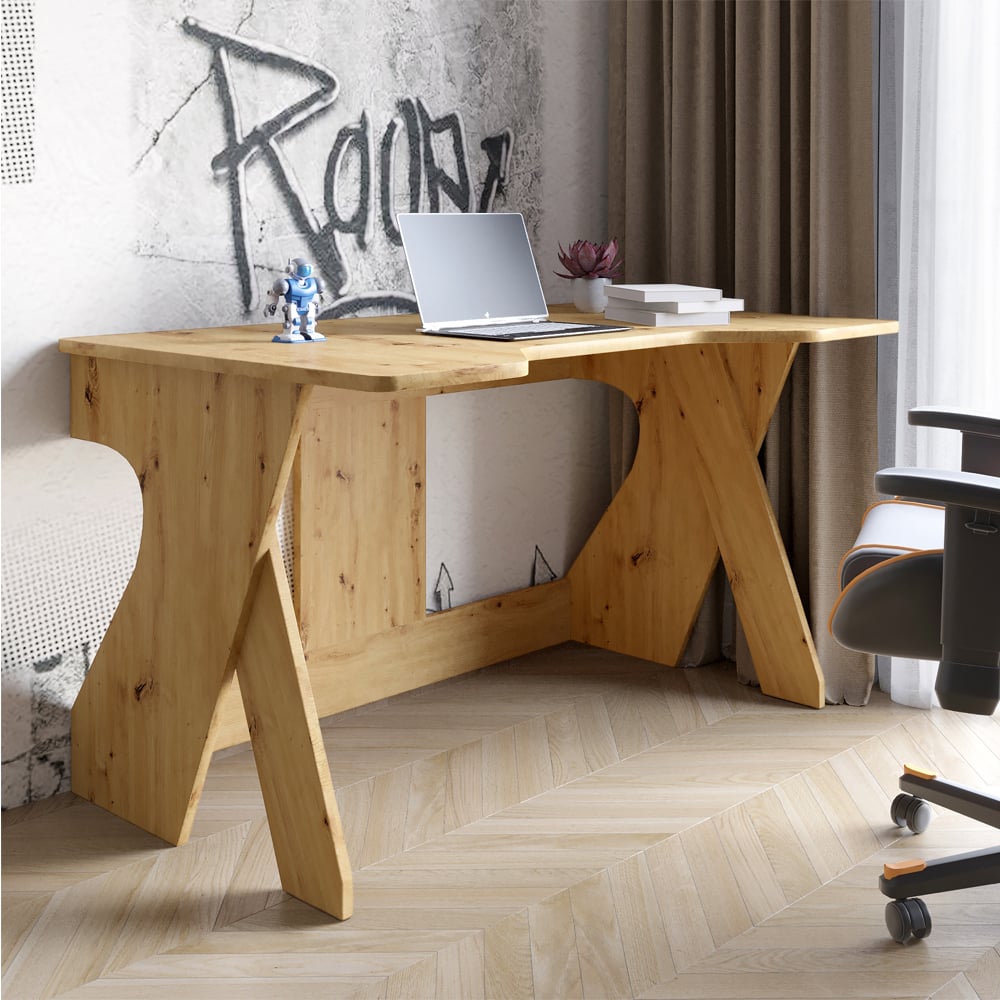 Стіл геймерський Lion Крід 130х80х74,5 см Дуб Артізан (LION-041720) - фото 1 Стіл геймерський Lion Крід 130х80х74,5 см Дуб Артізан (LION-041720) - фото 1