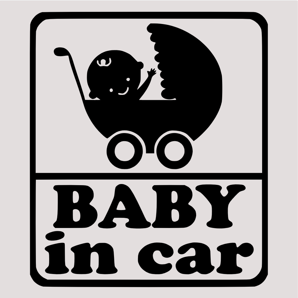 Наклейка на автомобиль виниловая Baby in Car и монтажная пленка 25x22 см (S-100-3363)