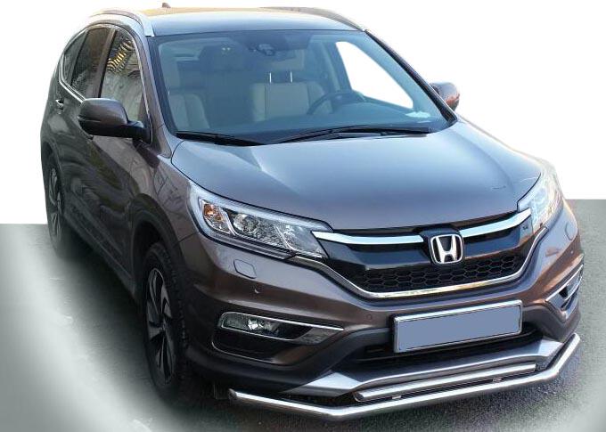 Передняя защита ST014 CAN для Honda CRV 2017-2022 гг. нержавеющая сталь Хром