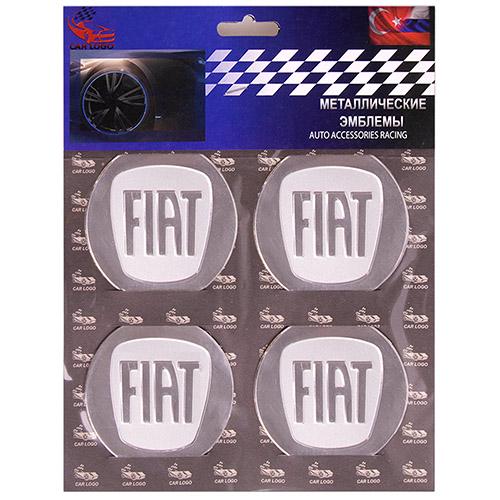Наклейки на колпаки Fiat D 60 мм 4 шт. Gray