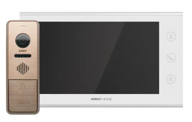 Комплект видеодомофона мультиформатный ARNY AVD-7342A AVD-731A 2Мп IPS Wi-Fi + AVP-NG420 1Мп White/Bronze Комплект видеодомофона мультиформатный ARNY AVD-7342A AVD-731A 2Мп IPS Wi-Fi + AVP-NG420 1Мп White/Bronze
